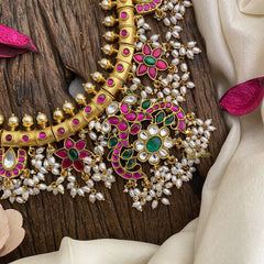 Vriksham Premium Jadau Kundan Guttapusalu Neckpiece-J2969
