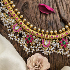 Vriksham Premium Jadau Kundan Guttapusalu Neckpiece-J2969
