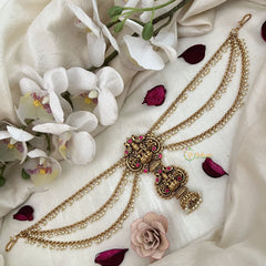 Vriksham Lakshmi & Peacock Elegance Jada Billai With Pearl Maatil Bridal Jada Billai-G19312