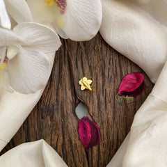 Vriksham Unique Floral Jadau Kundan Stone Nath/Nose pin-Red-J2908