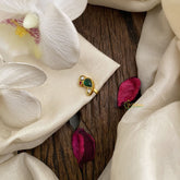 Vriksham Unique Parrot Jadau Kundan Stone Nath/Nose pin-J2909