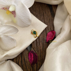 Vriksham Unique Parrot Jadau Kundan Stone Nath/Nose pin-J2909