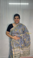 Vriksham Lavender Floral Kota Cotton Saree-VS4904