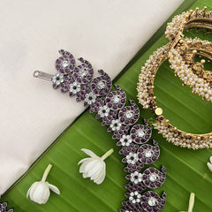 Vriksham Antique Maanga Style Black Polish Kemp Short Neckpiece-G18928