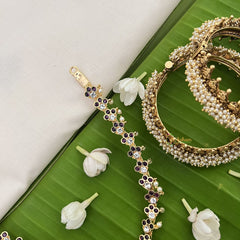 Vriksham Red Green & White Precious Kemp Short Neckpiece-Pearl-G18550