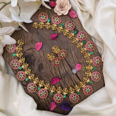 Vriksham Elegant Lakshmi Coin Style Jadau Kundan Neckpiece-J2976