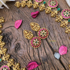 Vriksham Elegant Lakshmi Coin Style Jadau Kundan Neckpiece-J2976