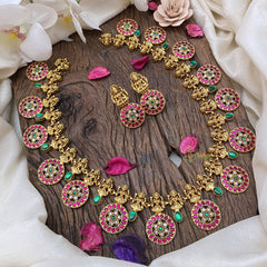 Vriksham Elegant Lakshmi Coin Style Jadau Kundan Neckpiece-J2976