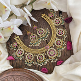 Vriksham Jalebi Style Coin Short Guttapusalu -Rice Pearl-G16428