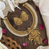 Vriksham 2 Lakshmi Pendant Jalebi Style Short Neckpiece-White-G16427