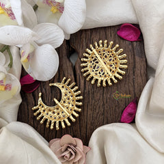 Vriksham Floral & Crescent Design Chandran & Suryan Billai-Red-G19327