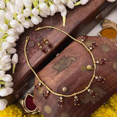 Vriksham Minimalist Ruby Square Stone With Matching Studs Neckpiece-G22328