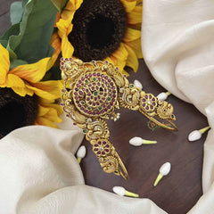 Vriksham Gold Alike peacock Round Style Nakshi Vangi -Temple Armlet-G21002