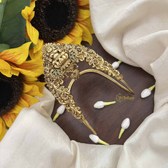 Vriksham Golden Side Lady Dual Peacock Lakshmi Vangi/Armlet-Jhumka-Peral-G20998