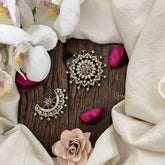 Vriksham Dual Floral Design in White & Mint Tone Chandran & Suryan Billai-G19342