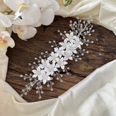 Pearls with Flower Bun Juda Bridal Brooch for Hairstyle-H783