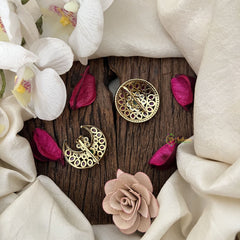 Vriksham Heritage Hair Brooch Chandran & Suryan Billai-Green White &Red-G19335