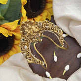 Vriksham Lakshmi Narayan Idol Vangi -Temple Armlet-Green Bead-G21018