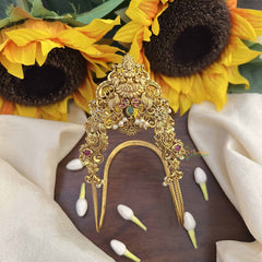 Vriksham Gold Alike Floral & Peacock Style Nakshi Lakshmi Vangi -Temple Armlet-G21004