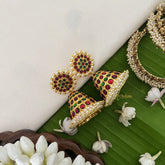 Vriksham Traditional Kemp Jhumkas-Pearl-G18561