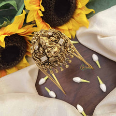 Vriksham Premium Ad stone Ganesha Vangi Armlets Gold Bead-G20991