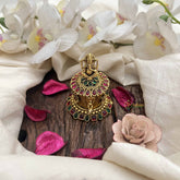 Vriksham Pooja Essentials Ganesha Design Kumkum Box-Red Green-G20271