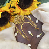 Vriksham Minimalist Gold Flral Style Nakshi Lakshmi Vangi -Temple Armlet-Gold Bead-G21009