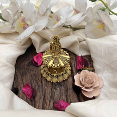 Vriksham Lord Radha Krishna Filigree Work in Antique Finish Kumkum Box-G20280