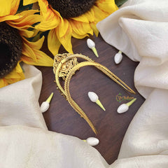 Vriksham Minimalist Gold Flral Style Nakshi Lakshmi Vangi -Temple Armlet-Gold Bead-G21009