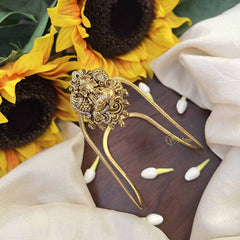 Vriksham Gold Alike AD Ganesh Ji Style Nakshi Vangi -Temple Armlet-Gold Bead-G21006