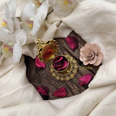 Vriksham Lord Radha Krishna Filigree Work in Antique Finish Kumkum Box-G20280