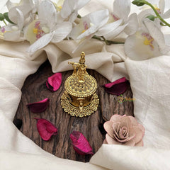 Vriksham Traditional Krishna Idol Top Kumkum Box-Red Green-G20269