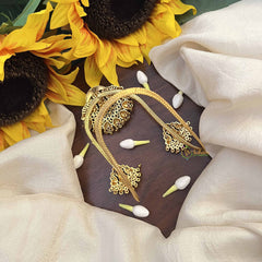 Vriksham Gold Alike Elephant Style Nakshi Jhumka Gold DropLakshmi Vangi -Temple Armlet-G21005