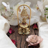 Vriksham Goddess Lakshmi With Hanging Umbrella Temple Arch Design Kumkum Box -G20284