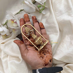 Vriksham Goddess Lakshmi With Hanging Umbrella Temple Arch Design Kumkum Box -G20284