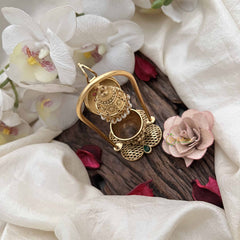 Vriksham Goddess Lakshmi With Hanging Umbrella Temple Arch Design Kumkum Box -G20284