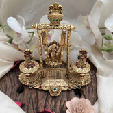 Vriksham Radha Krishna Swing With Twin Holders & Gem Accents Kumkum Box-G20286