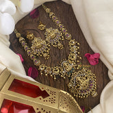 Vriksham Gold Look Alike Lakshmi Short Neckpiece-Gold Bead-G16459