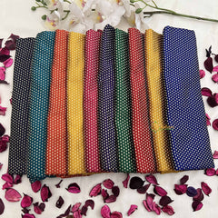 Vriksham Navratri Gift-Multicolor Unstitched Brocade Blouse Bits-Set Of 10-VS4803