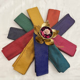 Vriksham Navratri Gift-Multicolor Unstitched Brocade Blouse Bits-Set Of 10-VS4803