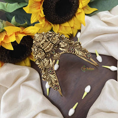 Vriksham Lakshmi Floral design Vangi / Armlets-Green Red- Jhumka-G20989