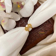 Vriksham Gold Finish Floral Adjustable Toe Rings-G21644