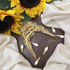 Vriksham Lakshmi Floral design Vangi / Armlets-Green Red- Jhumka-G20989