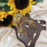 Vriksham Golden Three Krishna Vangi/Armlet-Jhumka-Peral-G20988