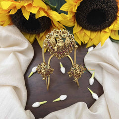 Vriksham Golden Three Krishna Vangi/Armlet-Jhumka-Peral-G20988