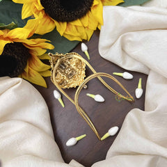 Vriksham Gold Elephant Trunk up Lakshmi Vangi / Armlets-Pearl-G20993