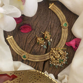 Vriksham Premium Lakshmi Addigai-Green-Green Bead-G16431