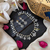 Vriksham Sparkling White American Diamond Floral Choker Neckpiece-G22314