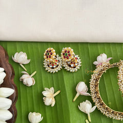 Vriksham Traditional Kemp Jhumkas-Small-Pearl-G18571