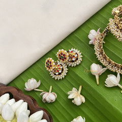 Vriksham Traditional Kemp Jhumkas-Small-Pearl-G18571